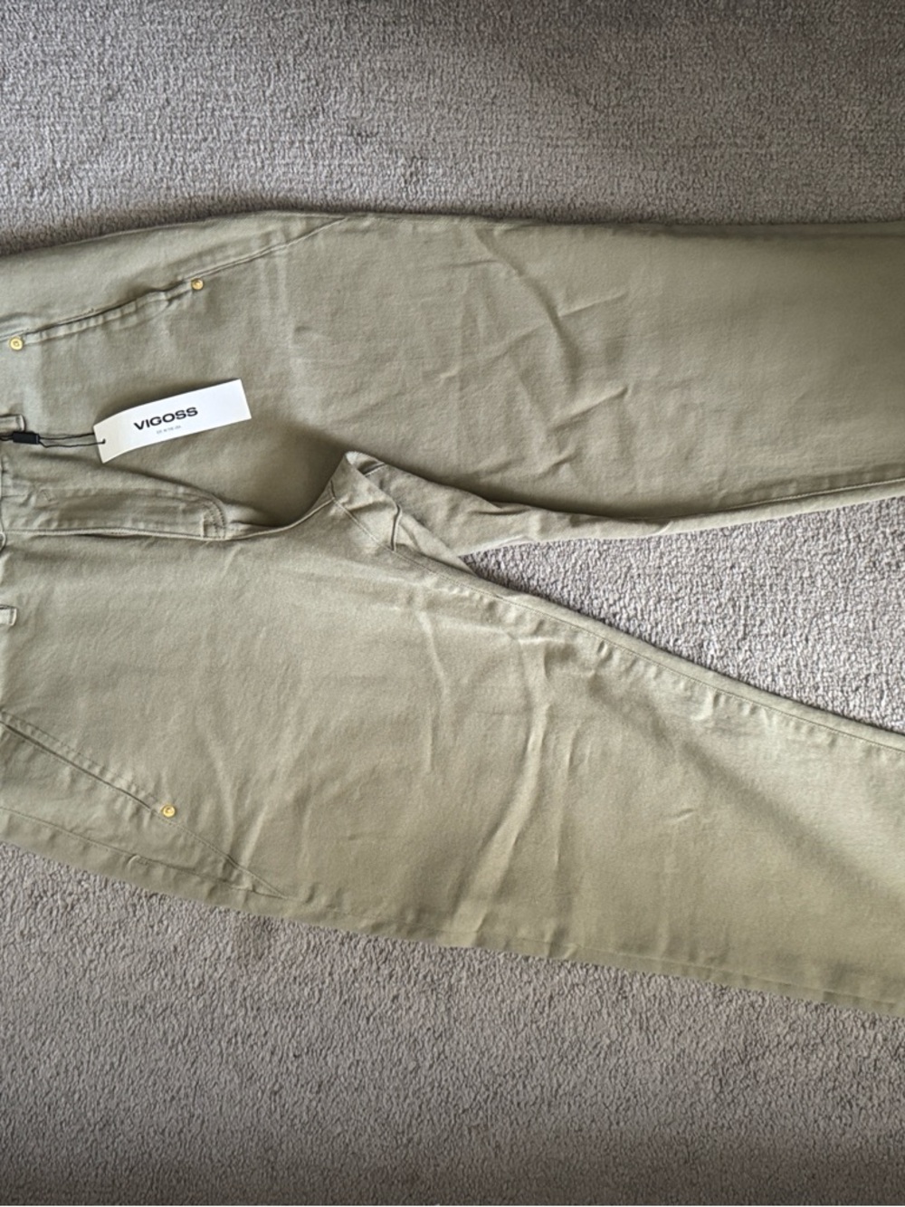 Vigoss Tan Straight-Leg Jeans